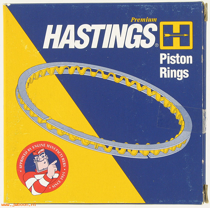 R  22336-78AH (22336-78B): Piston ring set,1/16" comp,3/16" 3-pc oil, moly top - Hastings
