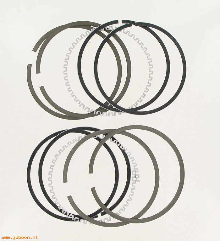 R  22336-78AH100 (22336-78B++): Piston ring set,1/16" comp,3/16" 3-pc oil, moly top - Hastings