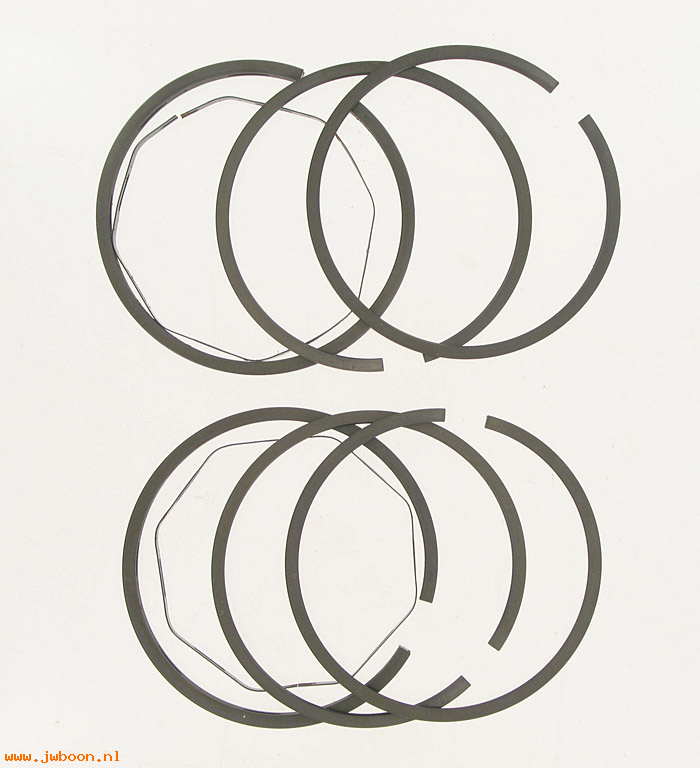 R  22357-57A (22357-57A): Piston ring set - 1/16" comp, 3/16" one piece oil rings, XL 57-71