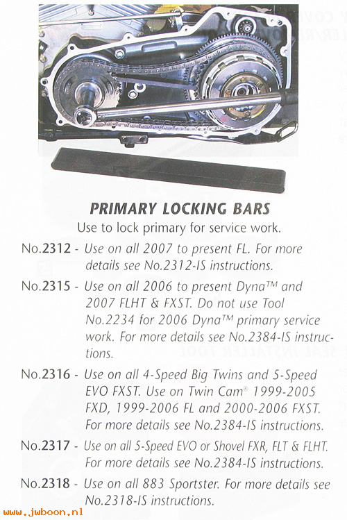 R 2316 (): Primary locking bar - JIMS - UL, EL, FL, FX 4-speed, in stock
