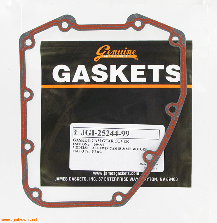 R  25244-99 (25244-99A): Gasket, cam cover - James Gaskets - Twin Cam '99-