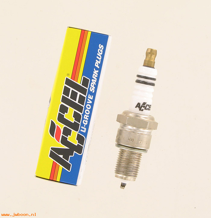 R  32311-83A (32311-83 / 32342-04): Pair of spark plugs - Accel U-Groove - Shovel, Evo 1340cc '77-'00
