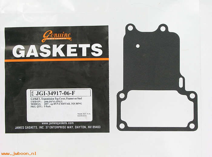R  34917-06-F (34917-06): Gasket, transmission top cover - Foamet - James Gaskets