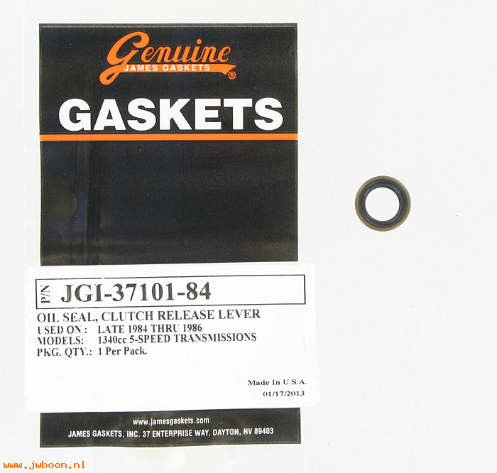 R  37101-84 (37101-84): Oil seal,shifter lever/clutch lever,James Gaskets-BT.XL 86-03.Bue