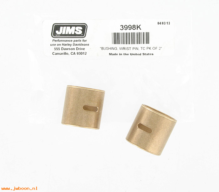R 3998K (24316-99): Twin cam wrist pin bushing kit - JIMS parts & tools, in stock