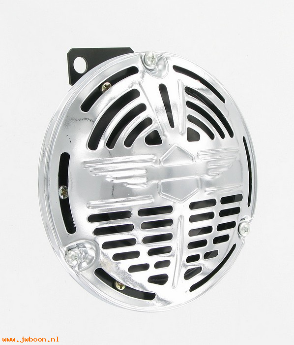 R   4801-37C (69001-42): Horn,  6 Volt, chrome cover with wings