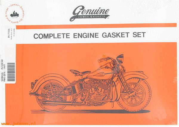 R     51-48 (17028-48): Complete engine gasket set - James gaskets - Panhead '48-'65
