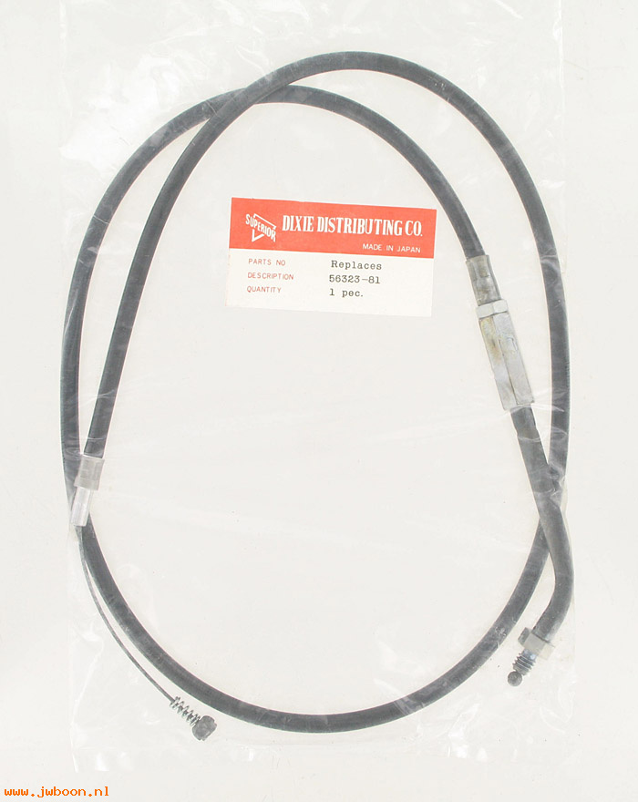 R  56323-81 (56323-81): Idle control cable - throttle close - Sportster XLS, FLH,FX 1981.