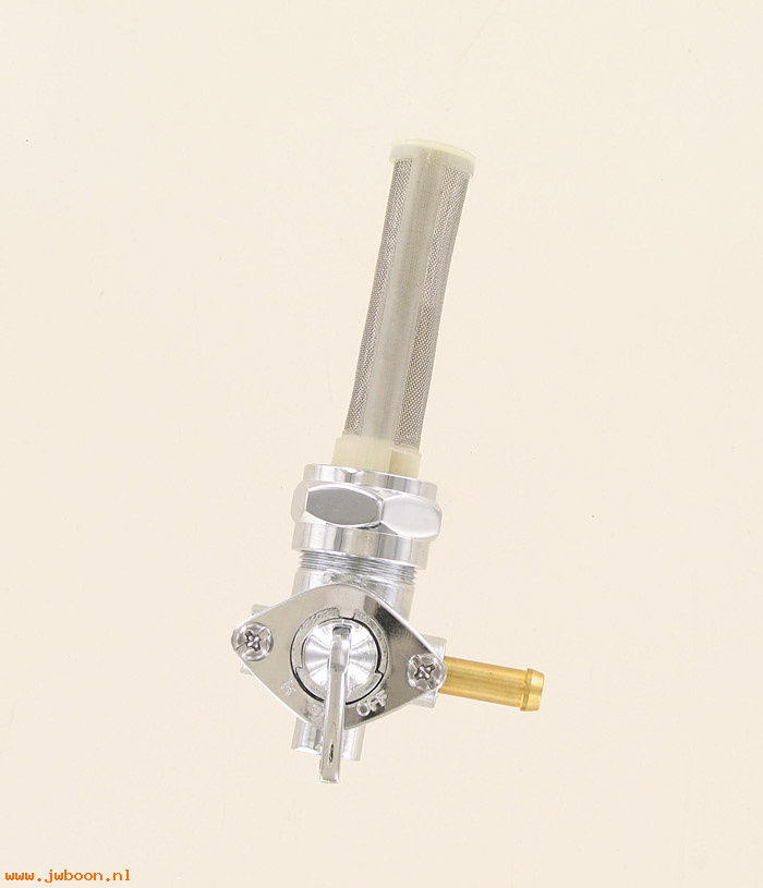 R  62167-81cpt (62167-81 / 62171-77): Fuel valve, w.nut&filter - right exit - XL 81-85.FLT,FXD,Softail