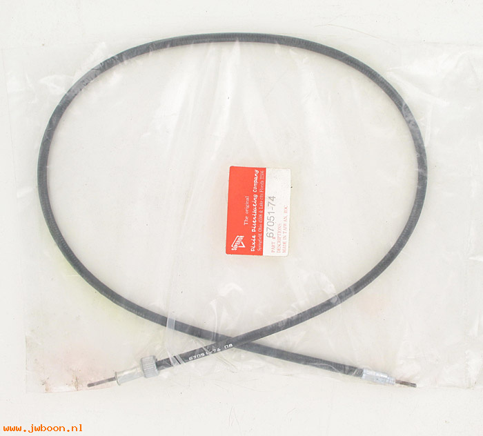 R  67051-74 (67051-74): Speedometer cable assy. - Ironhead XL '74-'83. XLCR, Cafe Racer