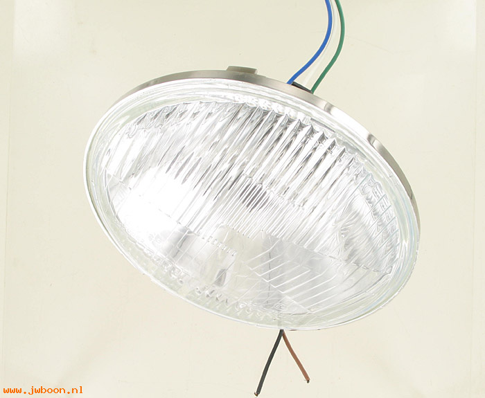 R  67755-81A (67755-81A): Headlamp - 7"  with bulb, boot, wiring - 60/55W + 5W - E4 - FL