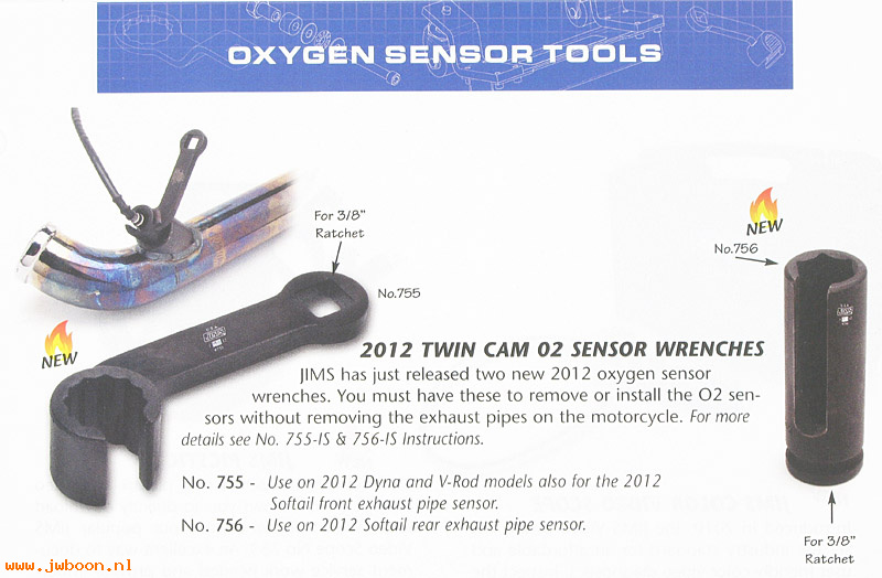 R 756 (): TC Oxygen sensor wrench - JIMS Machining USA - Softail, in stock