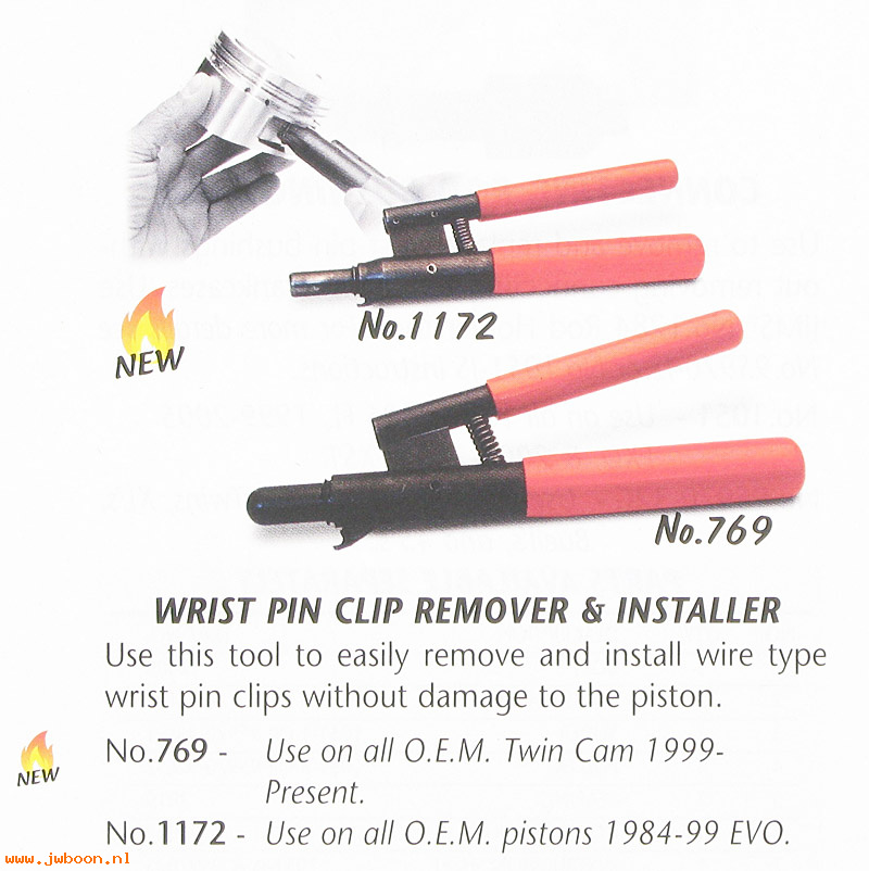 R 769 (HD-42317-A): Wrist pin clip tool, JIMS Machining Camarillo - Twin Cam,in stock