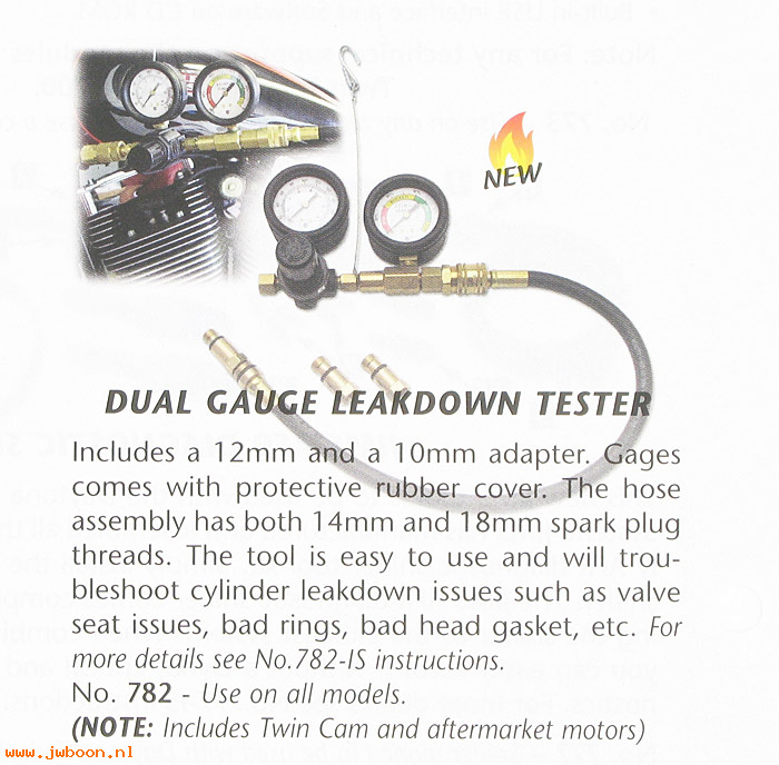 R 782 (): Dual gauge leakdown tester - JIMS Performance tools, in stock