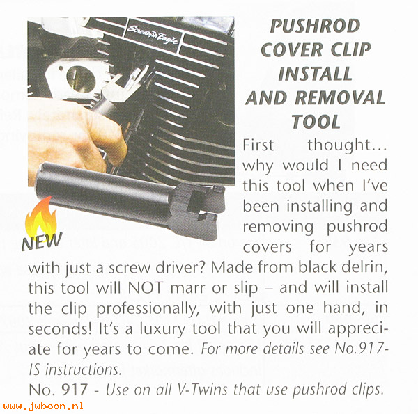 R 917 (): Pushrod cover clip tool - JIMS Machining since 1967, in stock
