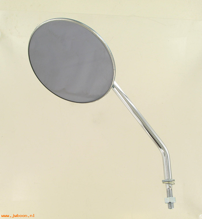R  91877-66 (91877-66): Mirror, 4-1/4" round, non-glare, stainless steel head - FX,XL,FLH