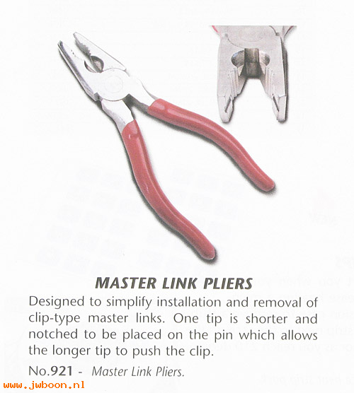 R 921 (): Chain master link pliers - JIMS USA Performance parts & tools