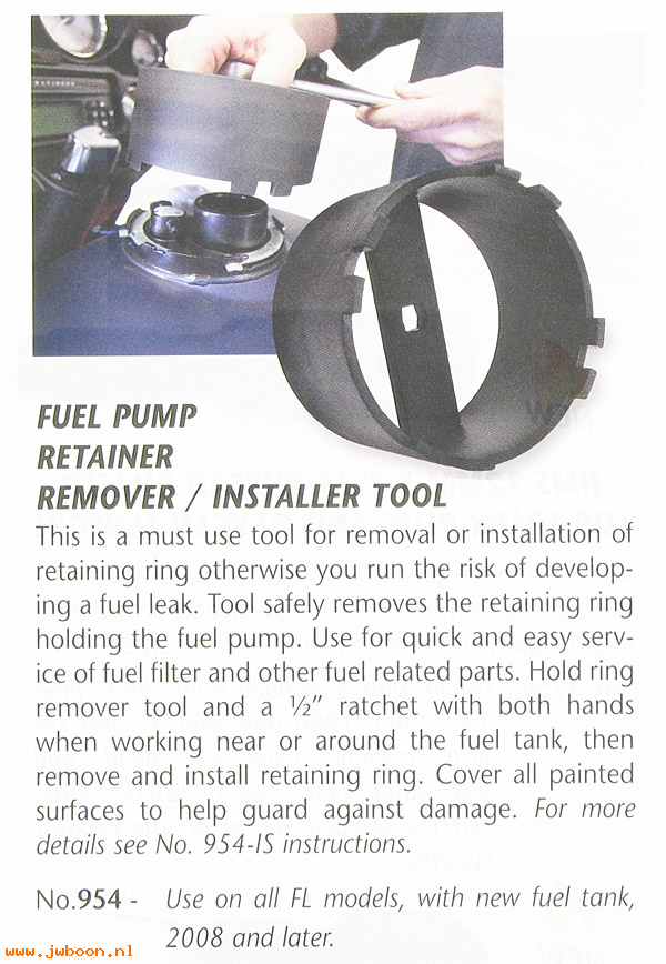 R 954 (): Fuel pump retainer remover/installer, JIMS tools & parts,in stock