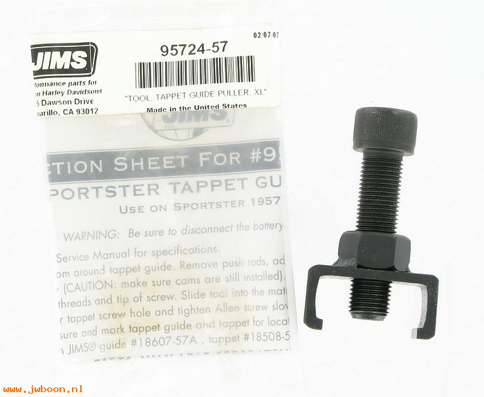 R  95724-57 (95724-57): Tappet guide puller tool - JIMS - Sportster, XL 57-e78, in stock