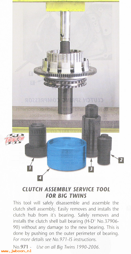 R 971 (): Clutch bearing installer/remover - JIMS in stock - Big Twins '90-