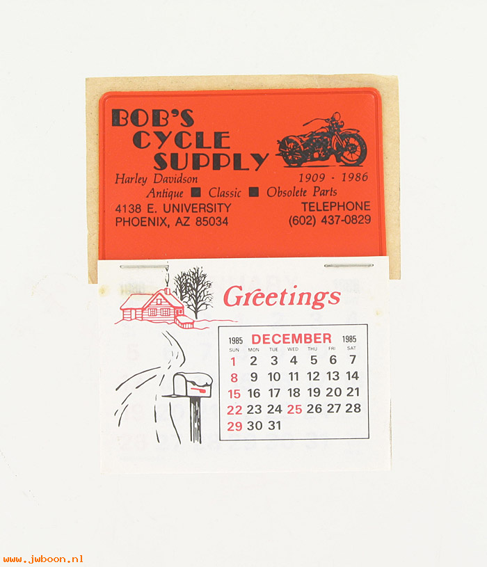 R  99545-86V (99545-86V): Press 'n stick calendar 1986