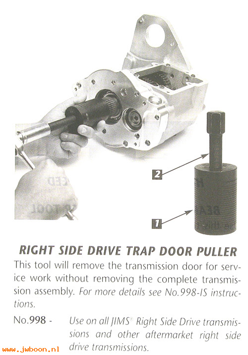 R 998 (): Door puller for right side drive transmissions, JIMS USA in stock
