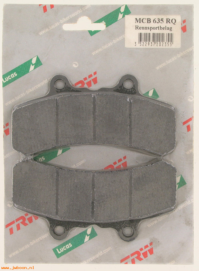 R  H0300.8A (42386-94YA): Brake pad set - front - Buell S2/S3 '95-'97. S1 '96-'97
