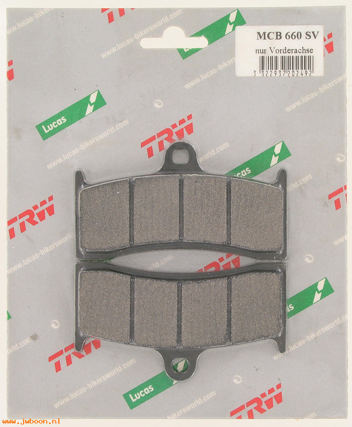 R  H0300.F (42386-98Y): Brake pad set - front - Buell M2, S3, S1/X1 '98-'01