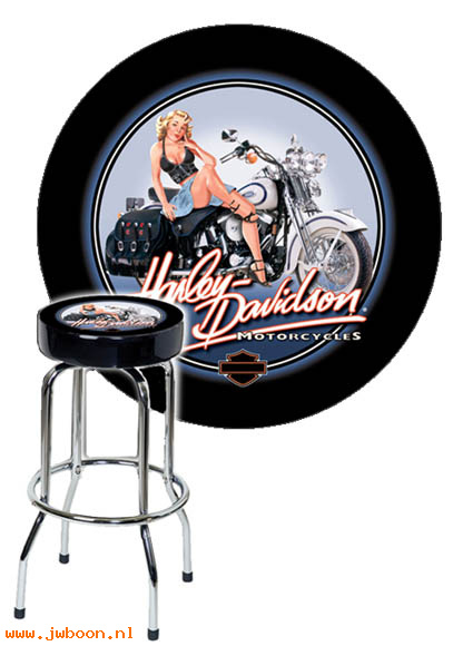 S -1073 (HDL-12121): Pair of bar stools - American Beauty "Rita"