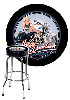 S -1073 (HDL-12121): Pair of bar stools - American Beauty "Rita"