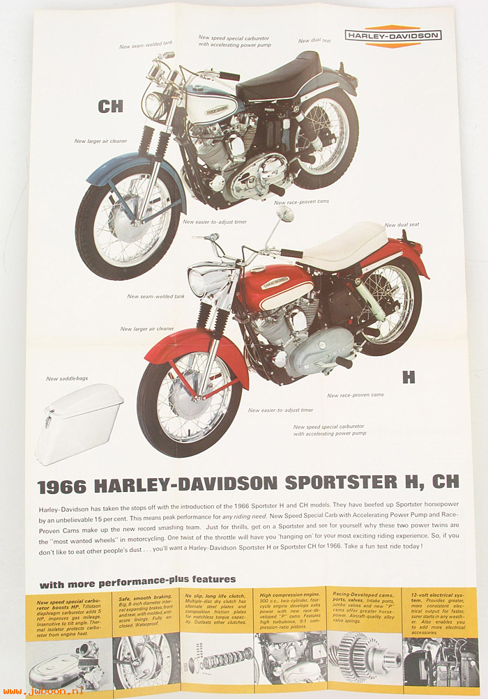  SB1966XL (): Specifications brochure 1966 Sportsters - NOS
