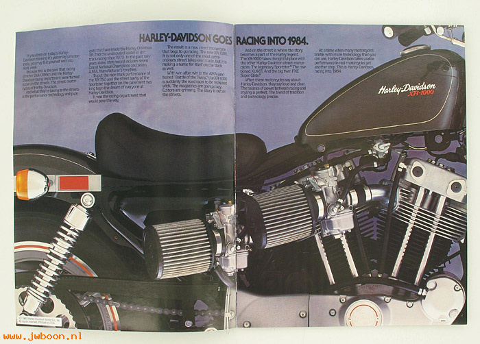  SB1984Street (): Specifications brochure 1984 Street Motorcycles - NOS