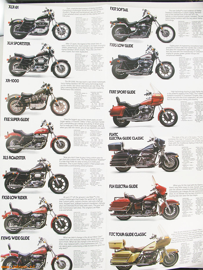  SB1984 (): Specifications brochure 1984 Motorcycles - NOS