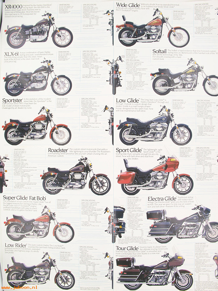  SB1985 (): Specifications brochure 1984 Motorcycles - NOS