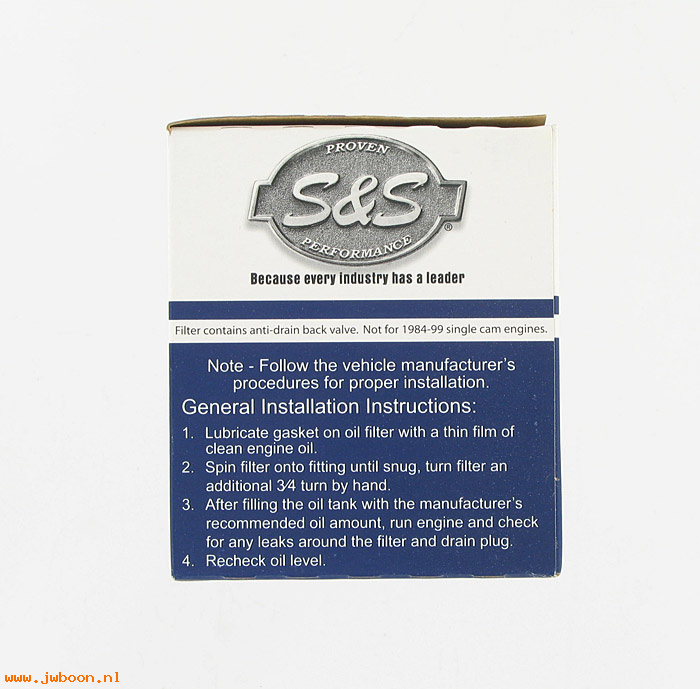  SS31-4104 (31-4104): S&S oil filter - with anti-drain back valve