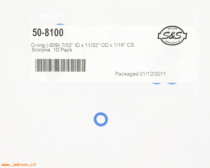  SS50-8012 (50-8012 / 50-8100): S&S pump cap O-ring