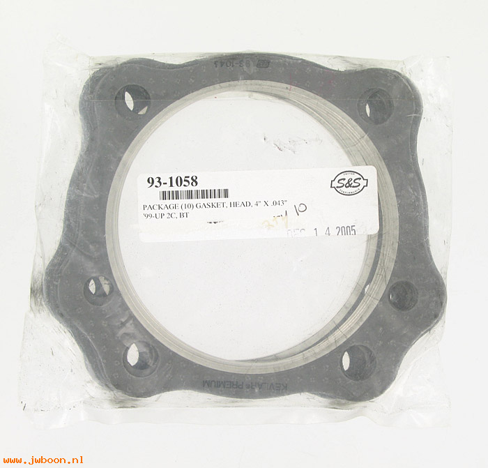  SS93-1058 (93-1043): S&S cylinder head gaskets - 4" bore  .043"
