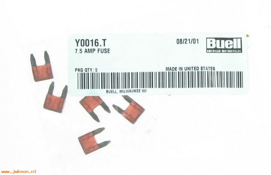   Y0016.T (Y0016.T): Fuse - 7.5 amp - NOS - Buell Blast '00-'10, XB '03-'05
