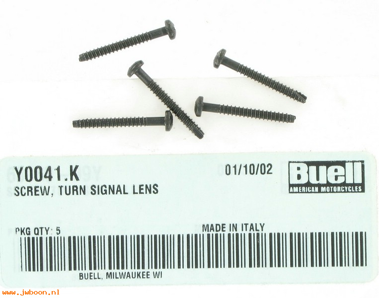   Y0041.K (68969-99Y): Screw, turn signal lens - NOS - Buell X1 99-02. Blast 00-10. XB
