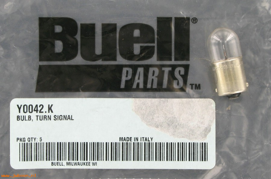   Y0042.K (68968-99Y): Bulb, turn signal - NOS - Buell X1 99-02. Blast 00-10. XB. 1125R