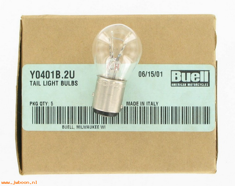   Y0401B.2U (68075-94Y): Bulb - tail light - NOS - Buell M2, S2/S3, S1/X1. Blast. XB