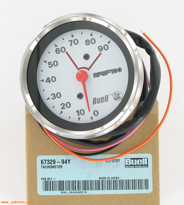   Y0501.8 (67329-94Y): Tachometer - NOS - Buell S2, S1 '95-e'97